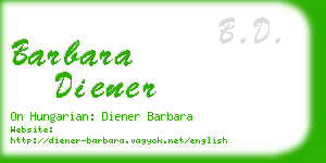 barbara diener business card